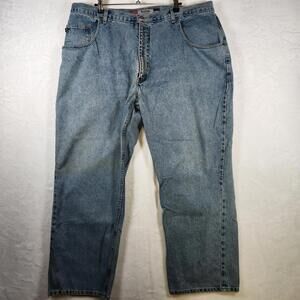 Vtg Y2K Bugle Boy 7M Millennium Series Loose Denim Blue Jeans Sz‎ 44x30 Cotton